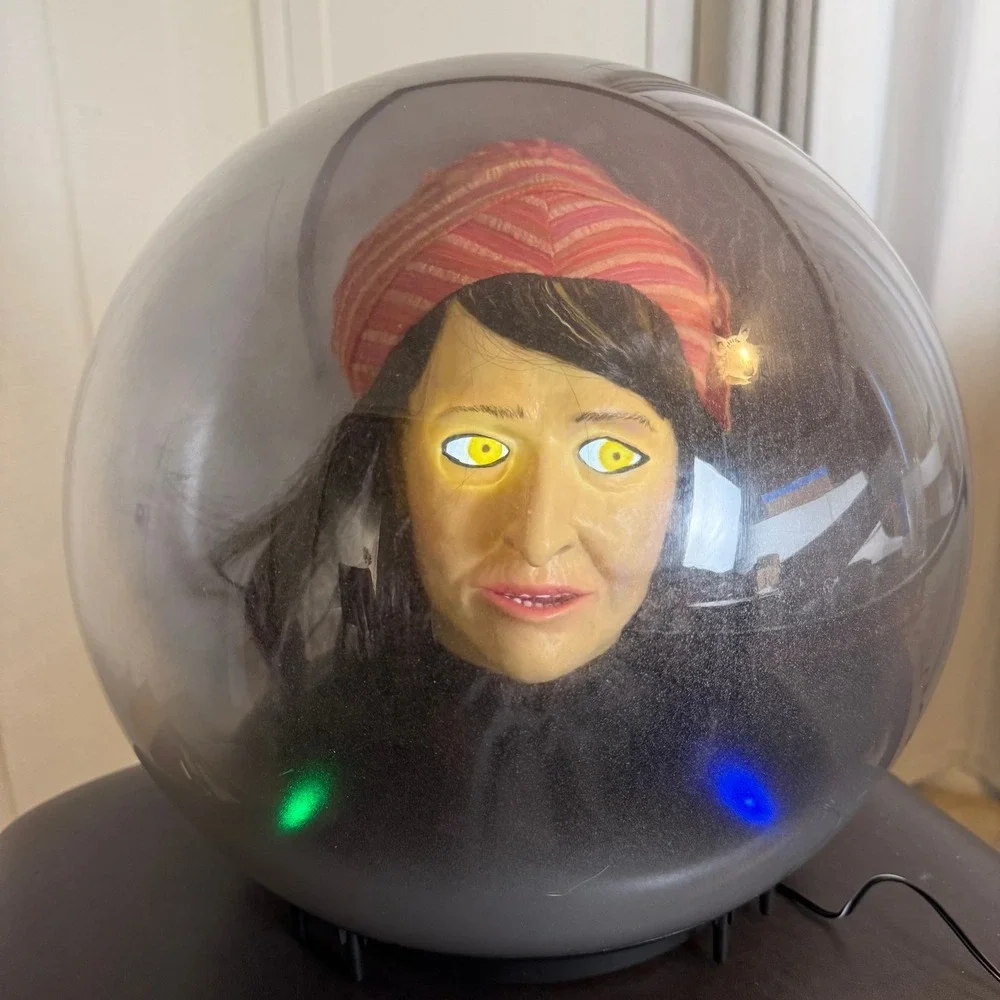Gemmy Spirit Ball Boule Magique Fortune Teller Animated Halloween Prop 14